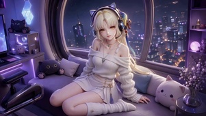 猫耳耳机电竞女孩穗穗