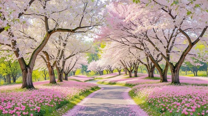 樱林花径