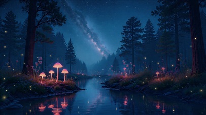 森林小河流星(无缝循环)