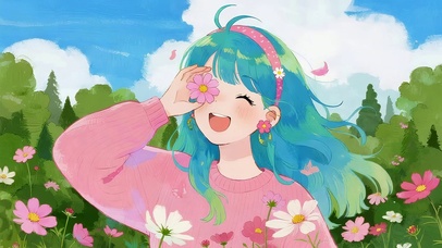 春天可爱女孩