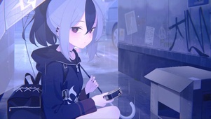 撑伞少女