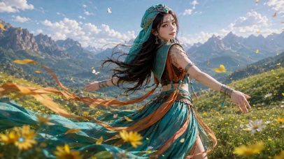 山间花海异域女神