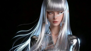 银发冷调赛博少女