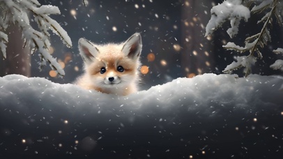 雪中小狐狸