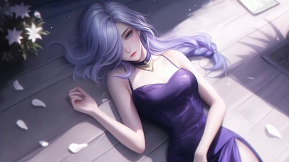 地板上可爱女孩申鹤