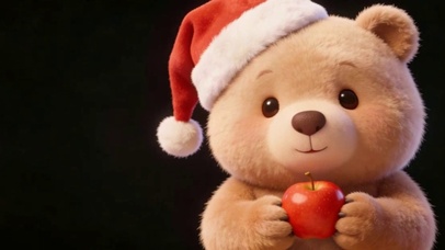 可爱的圣诞小熊