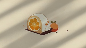 光影橘子蜗牛
