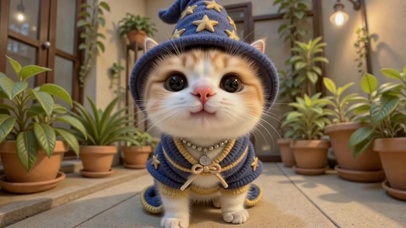 可爱魔法小橘猫