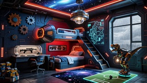 【雨景】积木玩具卧室