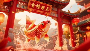 鱼跃龙门