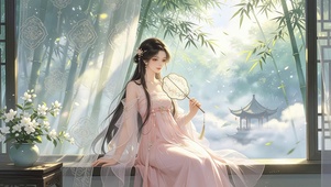 小清新古风美女
