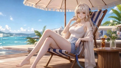 海边度假穗穗