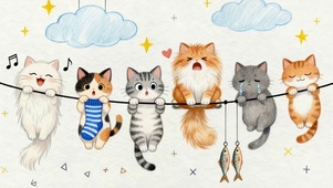 顽皮的小猫