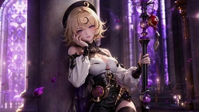 紫梦法杖少女