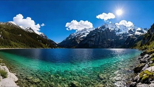 雪山翠湖