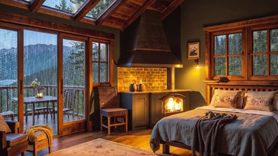 【雨景】郊外的温暖小卧