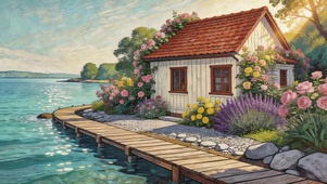 湖边的小屋