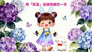 用笑容迎接快乐的一天