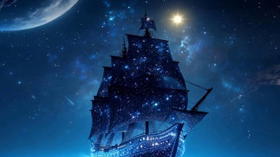 夜景星球海船双屏