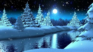 雪地河流