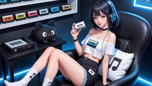 酷酷的音乐女孩