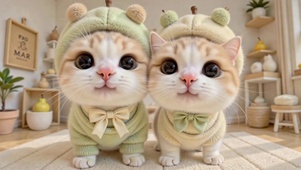 软萌治愈可爱情侣小奶猫