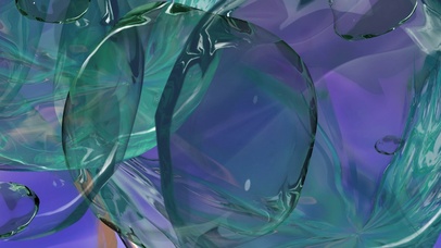 酸性风泡泡墨绿色简约背景