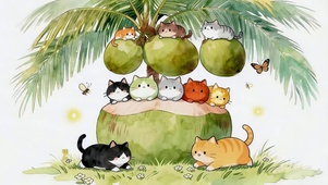 椰子猫咪
