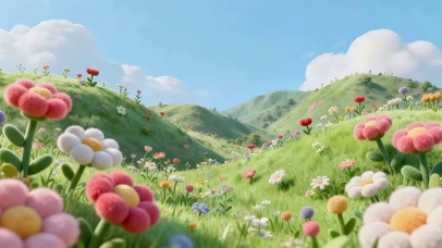 漫天遍野的花朵