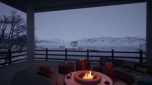 雪夜雪山