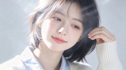温柔浅笑女生