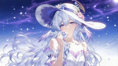 唯美晴夜知更鸟