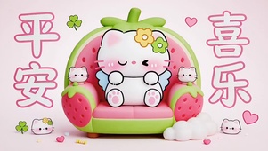 平安喜乐可爱卡通小喵喵