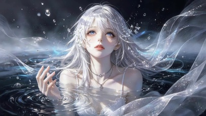 唯美水中女孩