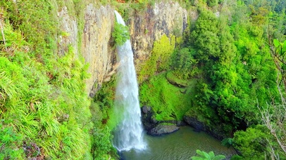 唯美高山瀑布流水 4K