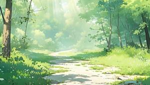动漫森林风景
