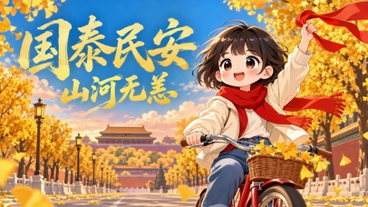 国泰民安山河无恙秋日少女