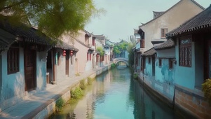 唯美静谧江南水乡古镇