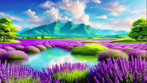 山谷里的薰衣草