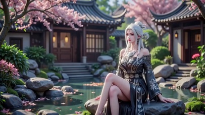 白发国风女神诛仙小白