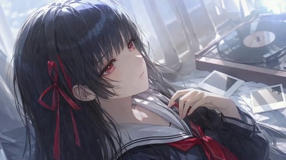红瞳少女的慵懒午后千咲