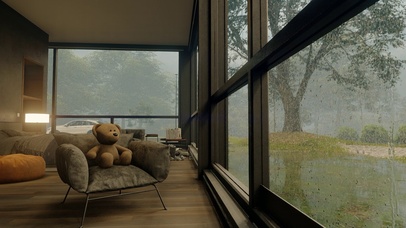 民社方案雨天小熊赏雨