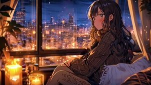 城市流星夜的女孩