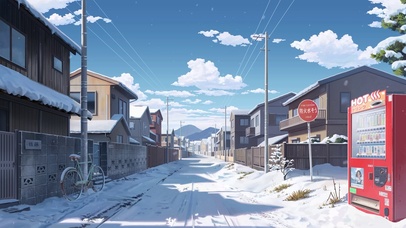 Anime snow
