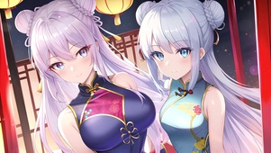 古阁旗袍少女