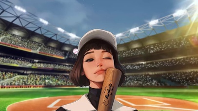 棒球运动少女