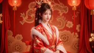 古风美女贺岁蛇年2025
