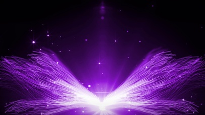 4K高贵唯美紫色粒子线条翅膀