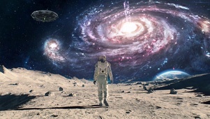 宇航员漫步看银河系
