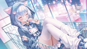 甜系猫耳购物萝莉